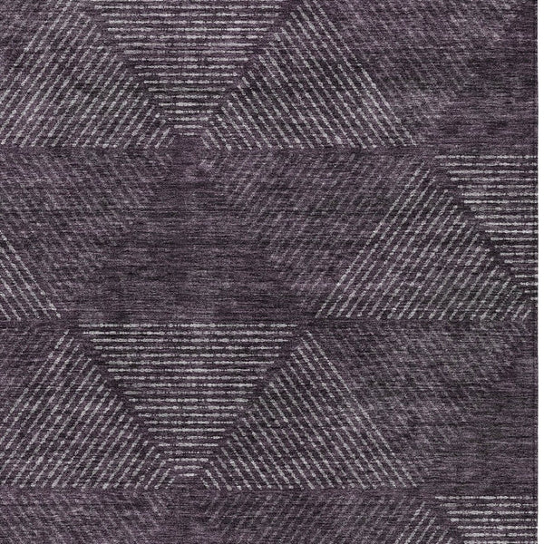 Homeroots 3' Geometric Washable Indoor Outdoor Area Rug In Artichoke And Fern Green For Stylish Spaces 8' X 10' Polyester 586519