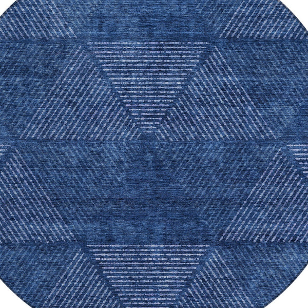 Homeroots 3' Geometric Washable Indoor Outdoor Area Rug In Artichoke And Fern Green For Stylish Spaces 8' Round Polyester 586530