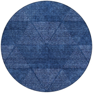 Homeroots 3' Geometric Washable Indoor Outdoor Area Rug In Artichoke And Fern Green For Stylish Spaces 8' Round Polyester 586530