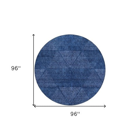 Homeroots 3' Geometric Washable Indoor Outdoor Area Rug In Artichoke And Fern Green For Stylish Spaces 8' Round Polyester 586530