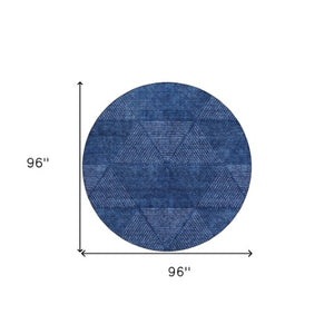 Homeroots 3' Geometric Washable Indoor Outdoor Area Rug In Artichoke And Fern Green For Stylish Spaces 8' Round Polyester 586530