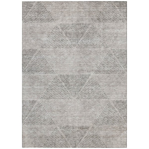 Homeroots 3' Geometric Washable Indoor Outdoor Area Rug In Artichoke And Fern Green For Stylish Spaces 9' X 12' Polyester 586544