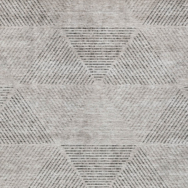 Homeroots 3' Geometric Washable Indoor Outdoor Area Rug In Artichoke And Fern Green For Stylish Spaces 9' X 12' Polyester 586544