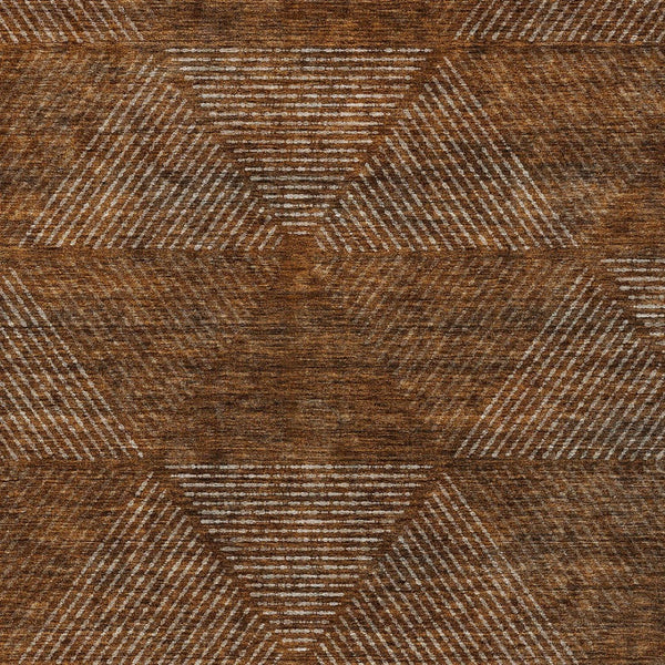 Homeroots 3' Geometric Washable Indoor Outdoor Area Rug In Artichoke And Fern Green For Stylish Spaces 9' X 12' Polyester 586550