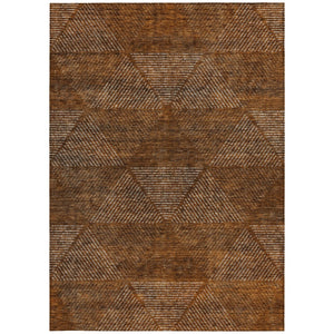 Homeroots 3' Geometric Washable Indoor Outdoor Area Rug In Artichoke And Fern Green For Stylish Spaces 10' X 14' Polyester 586551