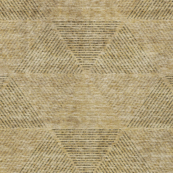 Homeroots 3' Geometric Washable Indoor Outdoor Area Rug In Artichoke And Fern Green For Stylish Spaces 9' X 12' Polyester 586556