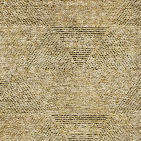 Homeroots 3' Geometric Washable Indoor Outdoor Area Rug In Artichoke And Fern Green For Stylish Spaces 10' X 14' Polyester 586557