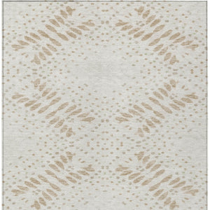 Homeroots 3' Artichoke Green And Fern Green Floral Washable Rug For Indoor And Outdoor Style And Comfort 3' X 5' Polyester 586564