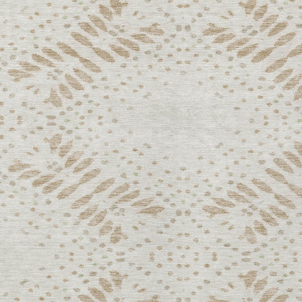 Homeroots 3' Artichoke Green And Fern Green Floral Washable Rug For Indoor And Outdoor Style And Comfort 3' X 5' Polyester 586564