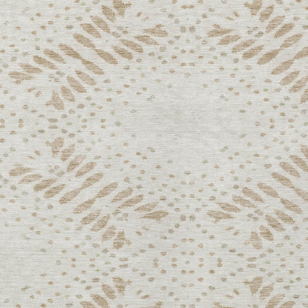 Homeroots 3' Artichoke Green And Fern Green Floral Washable Rug For Indoor And Outdoor Style And Comfort 5' X 8' Polyester 586565