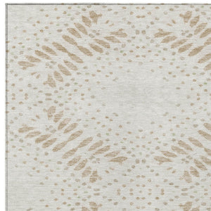 Homeroots 3' Artichoke Green And Fern Green Floral Washable Rug For Indoor And Outdoor Style And Comfort 9' X 12' Polyester 586568