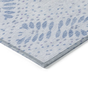 Homeroots 3' Artichoke Green And Fern Green Floral Washable Rug For Indoor And Outdoor Style And Comfort 5' X 8' Polyester 586571