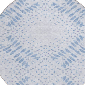 Homeroots 3' Artichoke Green And Fern Green Floral Washable Rug For Indoor And Outdoor Style And Comfort 8' Round Polyester 586572