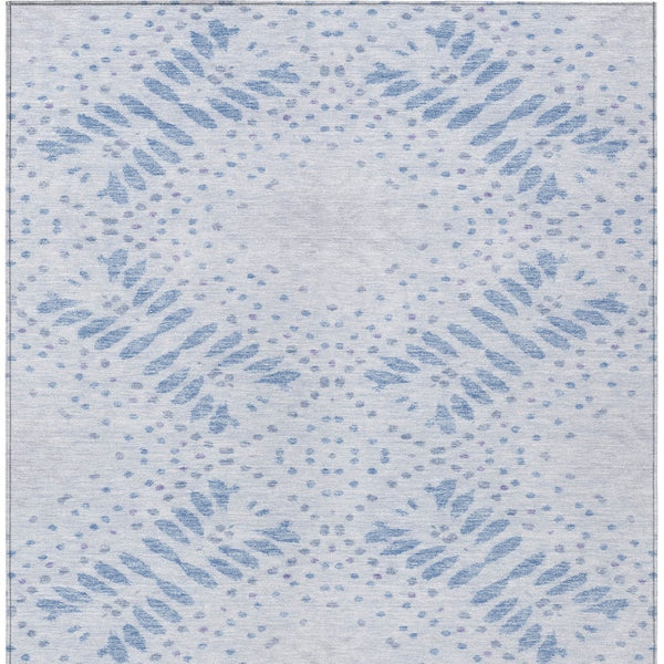 Homeroots 3' Artichoke Green And Fern Green Floral Washable Rug For Indoor And Outdoor Style And Comfort 8' X 10' Polyester 586573