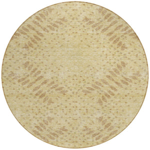 Homeroots 3' Artichoke Green And Fern Green Floral Washable Rug For Indoor And Outdoor Style And Comfort 8' Round Polyester 586578