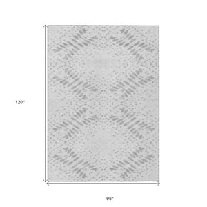 Homeroots 3' Artichoke Green And Fern Green Floral Washable Rug For Indoor And Outdoor Style And Comfort 8' X 10' Polyester 586585