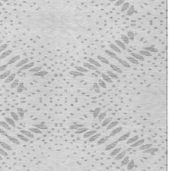 Homeroots 3' Artichoke Green And Fern Green Floral Washable Rug For Indoor And Outdoor Style And Comfort 8' X 10' Polyester 586585