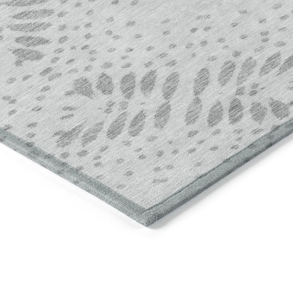 Homeroots 3' Artichoke Green And Fern Green Floral Washable Rug For Indoor And Outdoor Style And Comfort 9' X 12' Polyester 586586