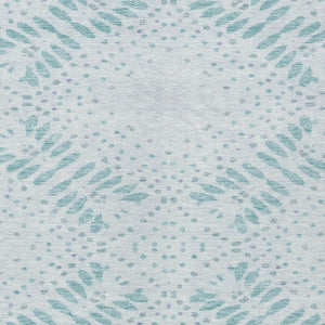 Homeroots 3' Artichoke Green And Fern Green Floral Washable Rug For Indoor And Outdoor Style And Comfort 3' X 5' Polyester 586588