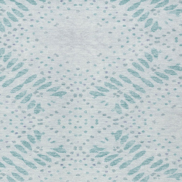 Homeroots 3' Artichoke Green And Fern Green Floral Washable Rug For Indoor And Outdoor Style And Comfort 5' X 8' Polyester 586589