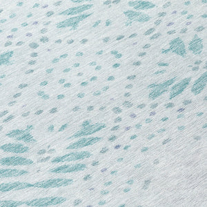 Homeroots 3' Artichoke Green And Fern Green Floral Washable Rug For Indoor And Outdoor Style And Comfort 8' Round Polyester 586590