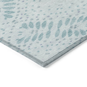 Homeroots 3' Artichoke Green And Fern Green Floral Washable Rug For Indoor And Outdoor Style And Comfort 9' X 12' Polyester 586592