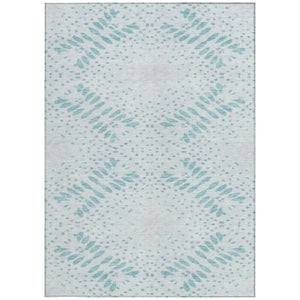 Homeroots 3' Artichoke Green And Fern Green Floral Washable Rug For Indoor And Outdoor Style And Comfort 10' X 14' Polyester 586593