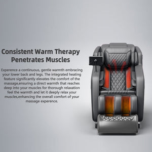 English Elm Massage Chair Zero Gravity Full-Body Recliner with 20 Airbags, Hip Heat, Foot & Air Massage System W3327S00004