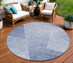 Homeroots 3' Beige Tan And Ivory Abstract Washable Rug - Perfect For Indoor And Outdoor Spaces, Durable & Stylish 8' Round Polyester 586602