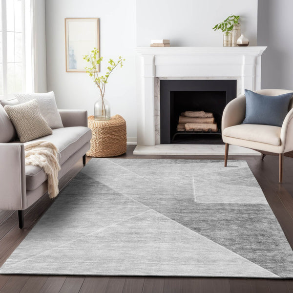 Homeroots 3' Beige Tan And Ivory Abstract Washable Rug - Perfect For Indoor And Outdoor Spaces, Durable & Stylish 3' X 5' Polyester 586606