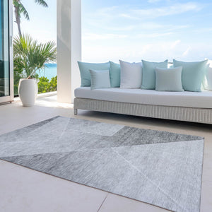 Homeroots 3' Beige Tan And Ivory Abstract Washable Rug - Perfect For Indoor And Outdoor Spaces, Durable & Stylish 5' X 8' Polyester 586607