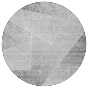 Homeroots 3' Beige Tan And Ivory Abstract Washable Rug - Perfect For Indoor And Outdoor Spaces, Durable & Stylish 8' Round Polyester 586608