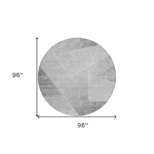 Homeroots 3' Beige Tan And Ivory Abstract Washable Rug - Perfect For Indoor And Outdoor Spaces, Durable & Stylish 8' Round Polyester 586608