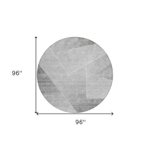 Homeroots 3' Beige Tan And Ivory Abstract Washable Rug - Perfect For Indoor And Outdoor Spaces, Durable & Stylish 8' Round Polyester 586608