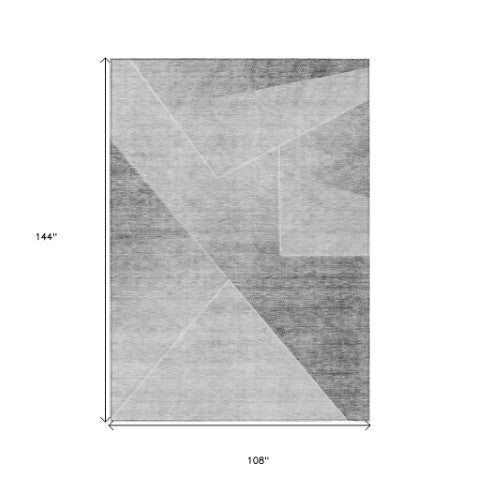 Homeroots 3' Beige Tan And Ivory Abstract Washable Rug - Perfect For Indoor And Outdoor Spaces, Durable & Stylish 9' X 12' Polyester 586610