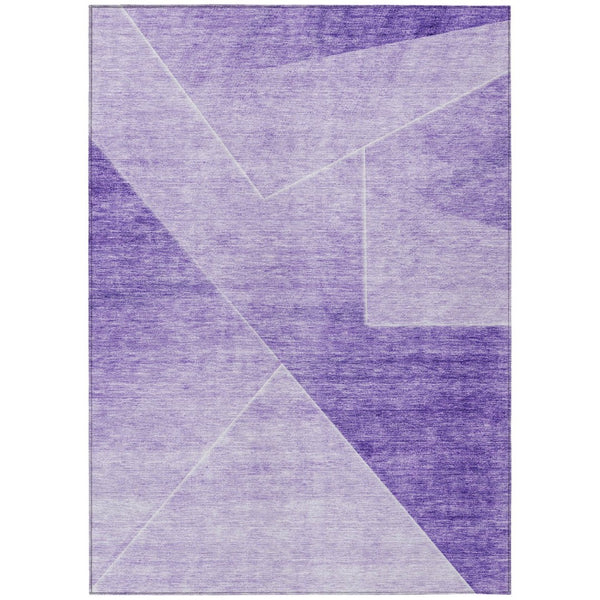 HomeRoots 9' Abstract Purple and Ivory Washable Area Rug - Modern Indoor/Outdoor Design for Stylish Spaces 9' X 12' 586616