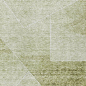 Homeroots 3' Beige Tan And Ivory Abstract Washable Rug - Perfect For Indoor And Outdoor Spaces, Durable & Stylish 3' X 5' Polyester 586618