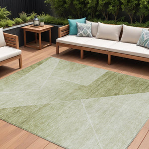 Homeroots 3' Beige Tan And Ivory Abstract Washable Rug - Perfect For Indoor And Outdoor Spaces, Durable & Stylish 8' X 10' Polyester 586621