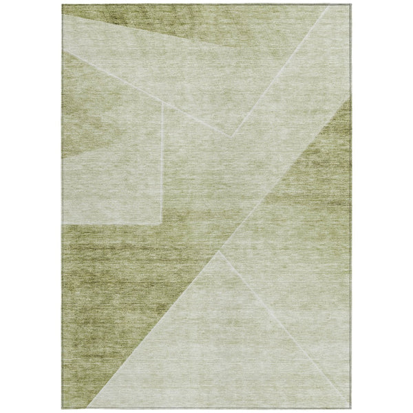 Homeroots 3' Beige Tan And Ivory Abstract Washable Rug - Perfect For Indoor And Outdoor Spaces, Durable & Stylish 9' X 12' Polyester 586622