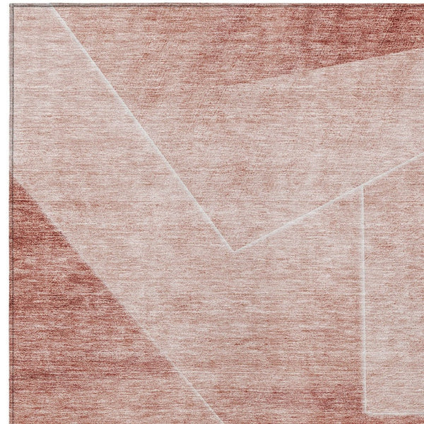 Homeroots 3' Beige Tan And Ivory Abstract Washable Rug - Perfect For Indoor And Outdoor Spaces, Durable & Stylish 5' X 8' Polyester 586625