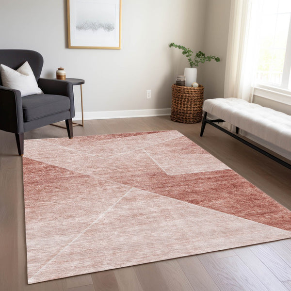 Homeroots 3' Beige Tan And Ivory Abstract Washable Rug - Perfect For Indoor And Outdoor Spaces, Durable & Stylish 9' X 12' Polyester 586628