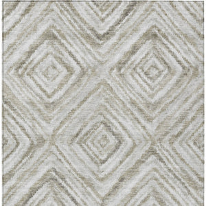 Homeroots 3' Artichoke Green And Sage Geometric Washable Indoor Outdoor Area Rug For Stylish Spaces 9' X 12' Polyester 586664