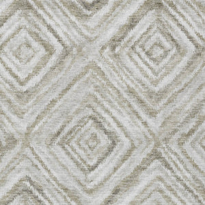 Homeroots 3' Artichoke Green And Sage Geometric Washable Indoor Outdoor Area Rug For Stylish Spaces 10' X 14' Polyester 586665