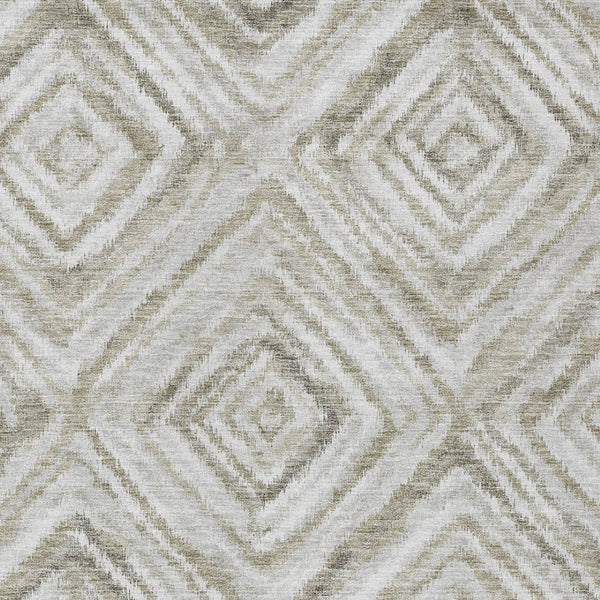 Homeroots 3' Artichoke Green And Sage Geometric Washable Indoor Outdoor Area Rug For Stylish Spaces 10' X 14' Polyester 586665