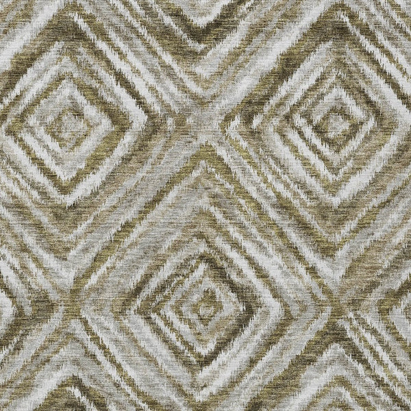 Homeroots 3' Artichoke Green And Sage Geometric Washable Indoor Outdoor Area Rug For Stylish Spaces 9' X 12' Polyester 586670
