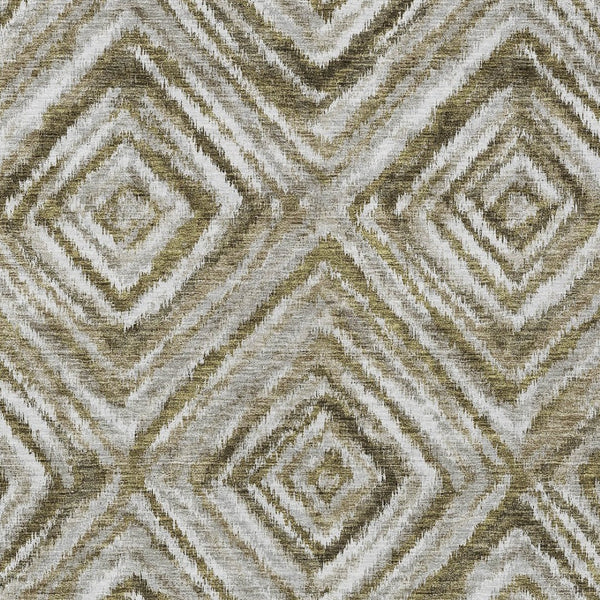 Homeroots 3' Artichoke Green And Sage Geometric Washable Indoor Outdoor Area Rug For Stylish Spaces 10' X 14' Polyester 586671