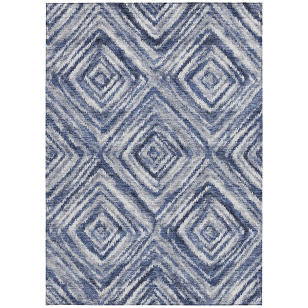 Homeroots 3' Artichoke Green And Sage Geometric Washable Indoor Outdoor Area Rug For Stylish Spaces 3' X 5' Polyester 586672