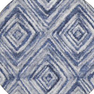 Homeroots 3' Artichoke Green And Sage Geometric Washable Indoor Outdoor Area Rug For Stylish Spaces 8' Round Polyester 586674