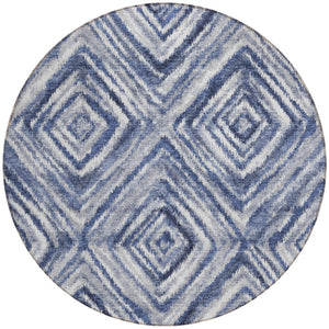 Homeroots 3' Artichoke Green And Sage Geometric Washable Indoor Outdoor Area Rug For Stylish Spaces 8' Round Polyester 586674