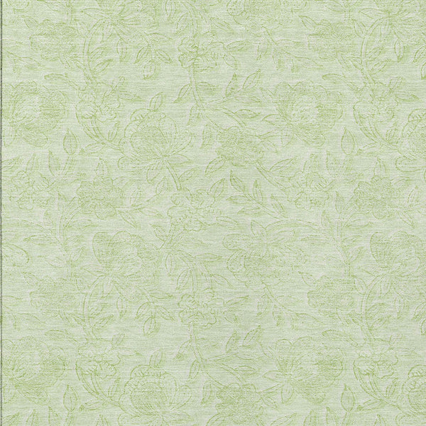 Homeroots 3' Floral Area Rug In Artichoke And Mint Green - Washable, Durable, Perfect For Indoor & Outdoor Use 3' X 5' Polyester 586696